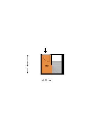 Floorplan - Mathenesserweg 127A04V, 3027 HM Rotterdam